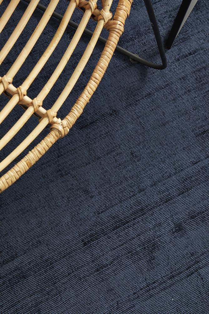 Sophia Denim Blue Plain Rug