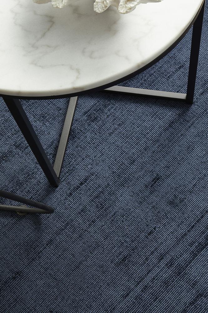 Sophia Denim Blue Plain Rug