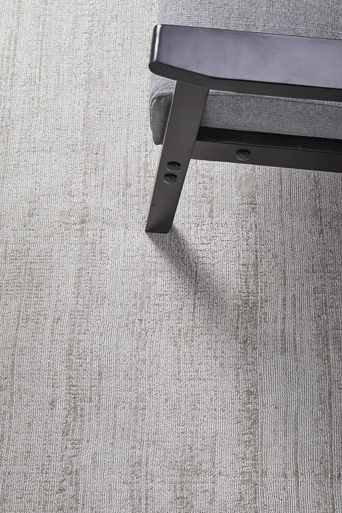 Sophia Silver Plain Rug