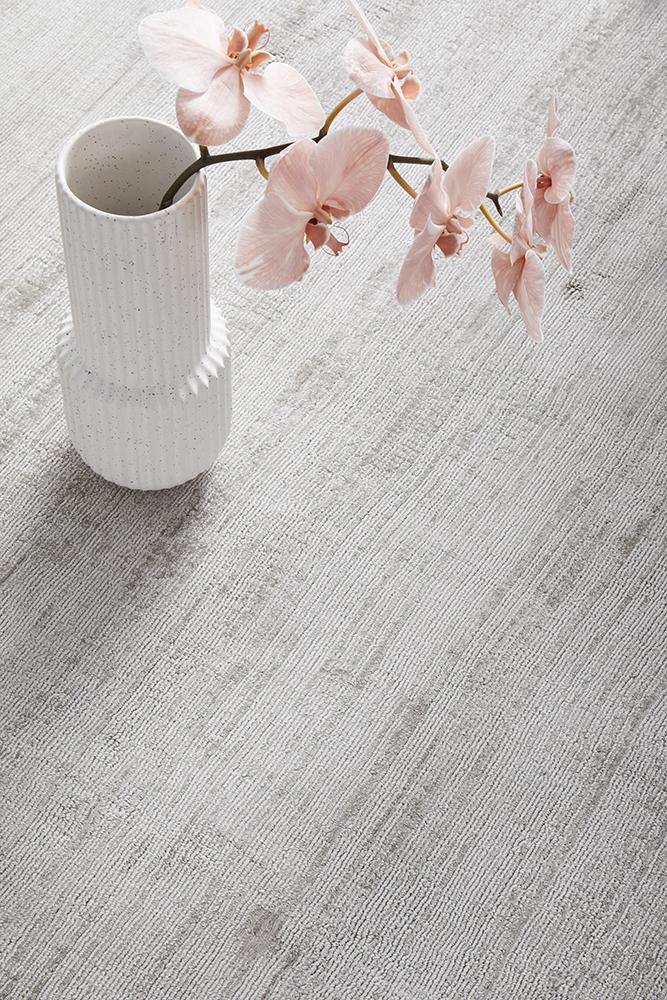 Sophia Silver Plain Rug