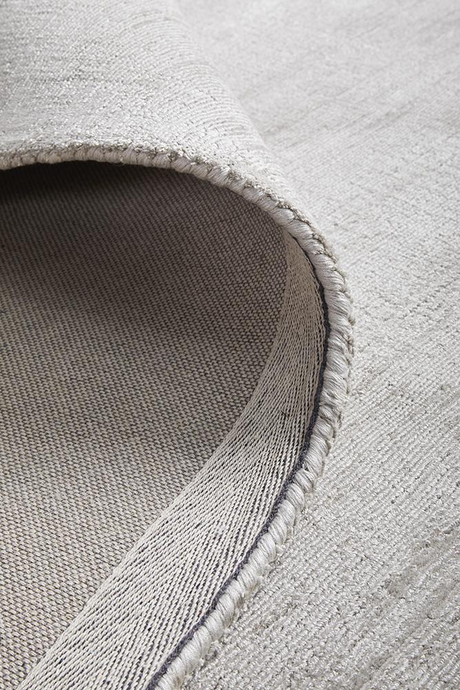 Sophia Silver Plain Rug