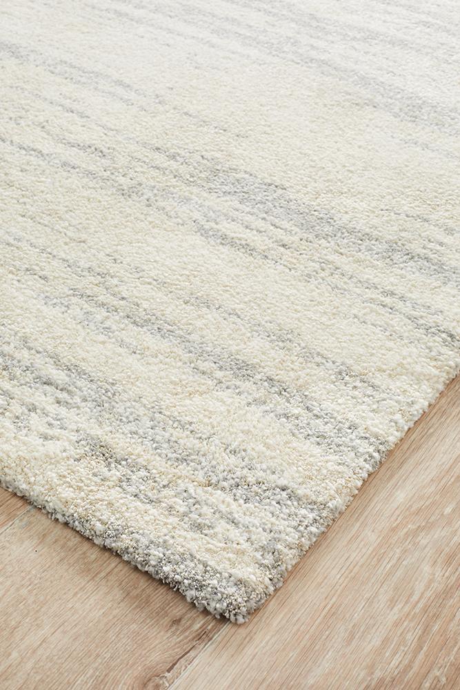 Charlotte Silver Abstract Rug