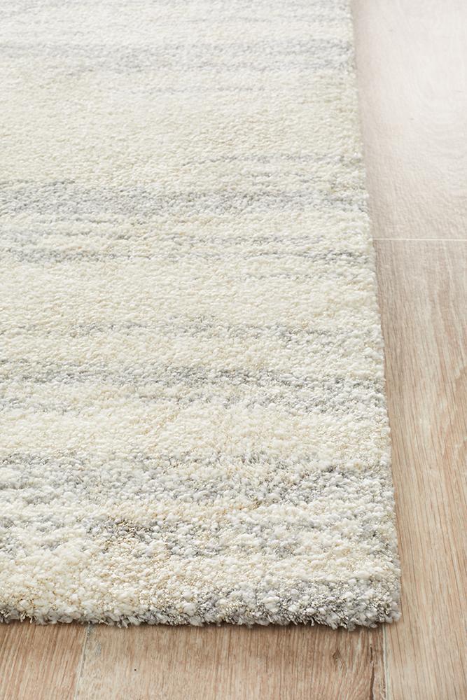 Charlotte Silver Abstract Rug
