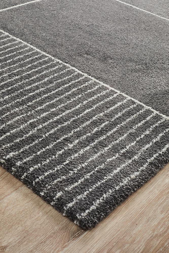 Charlotte Charcoal Geometric Rug