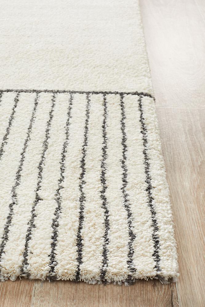 Charlotte Ivory Geometric Rug