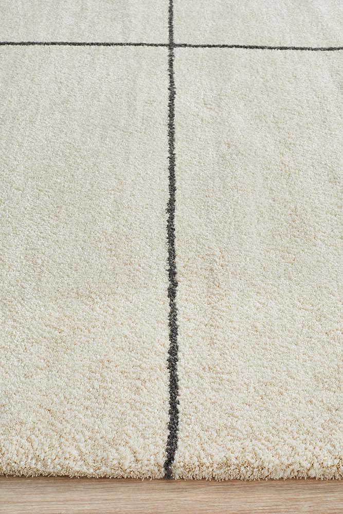 Charlotte Ivory Geometric Rug