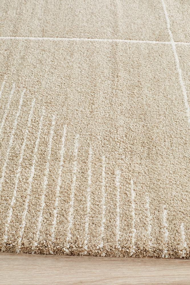 Charlotte Beige Geometric Rug