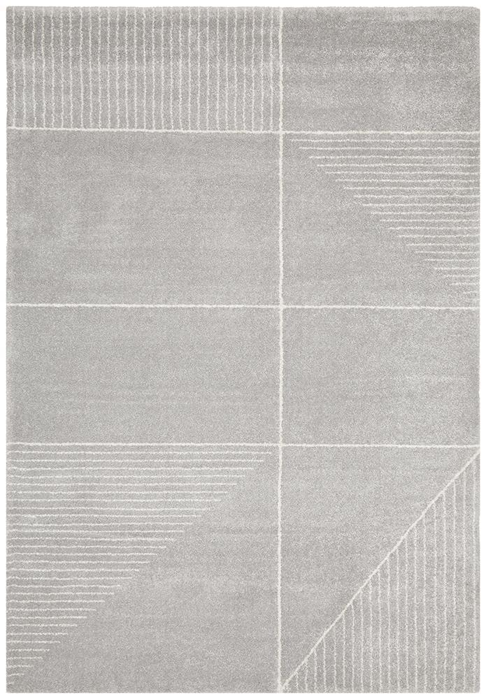 Charlotte Silver Geometric Rug