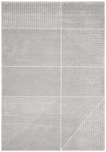 Charlotte Silver Geometric Rug