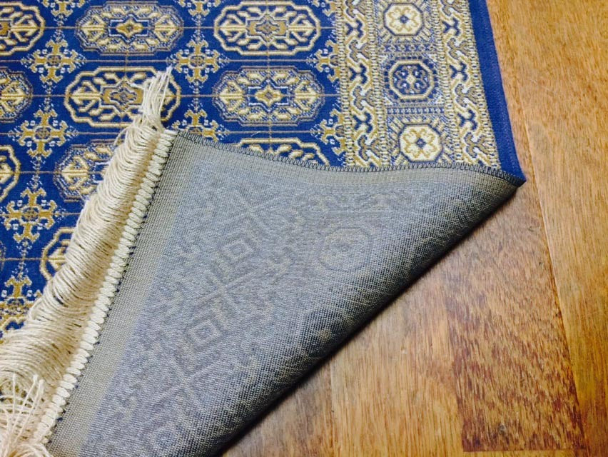 Fairlight Blue Eyelets Oriental Runner