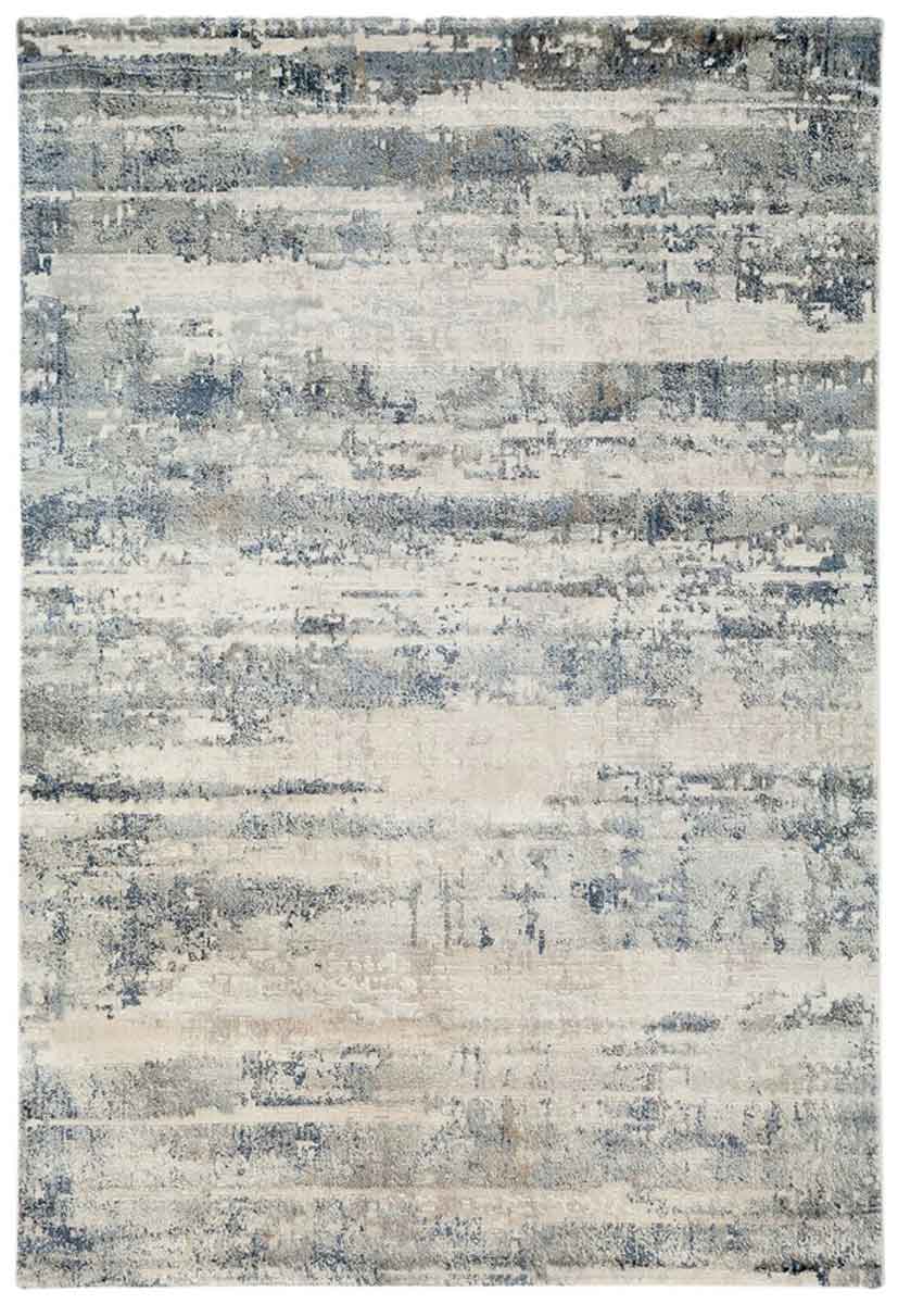 Freshwater Blueberry Waves Distressed Rug