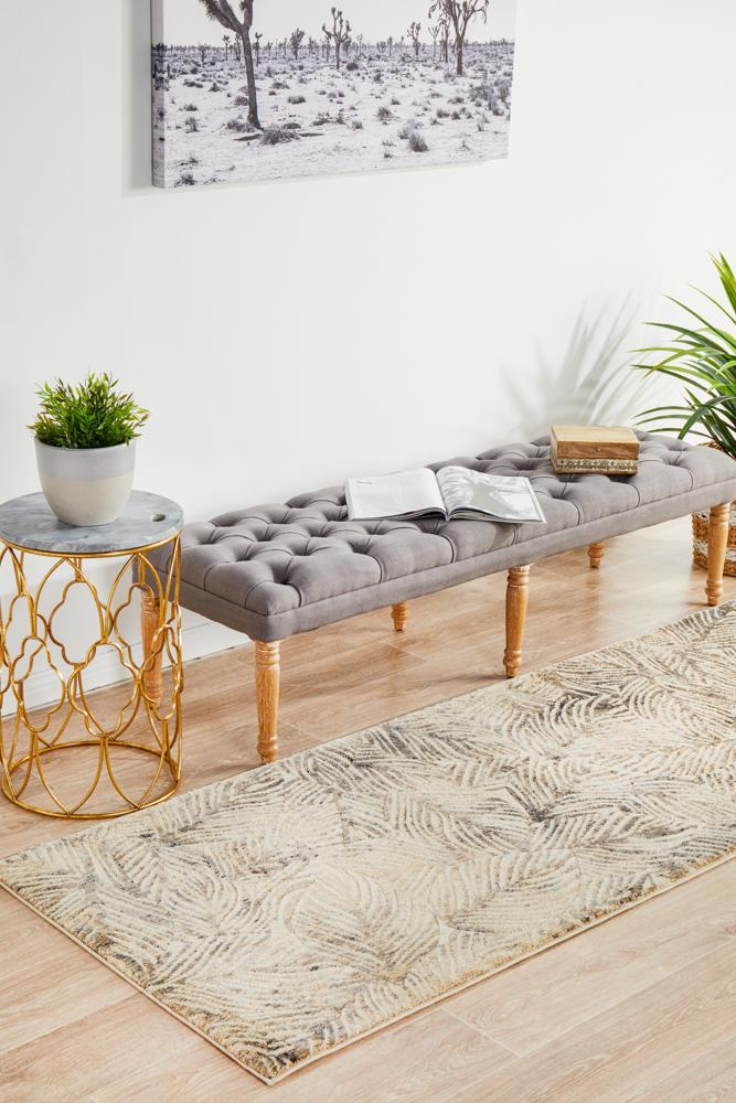 Emily Beige Palm Leaves Runner-2