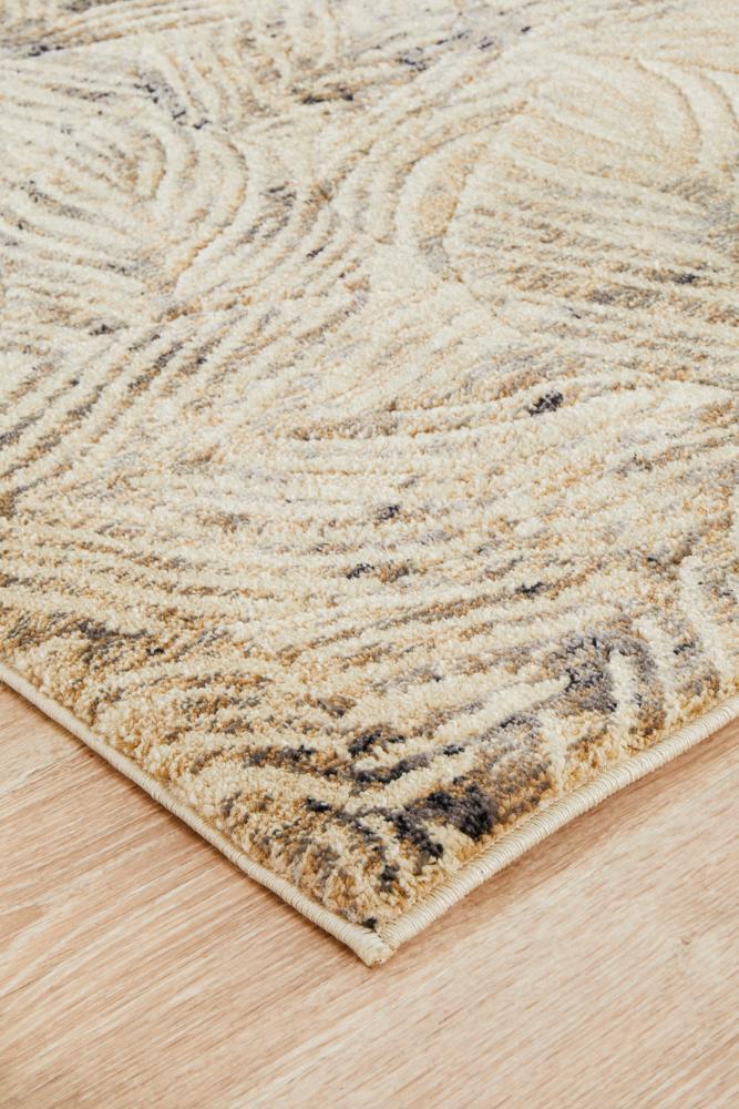 Emily Beige Palm Leaves Runner-5