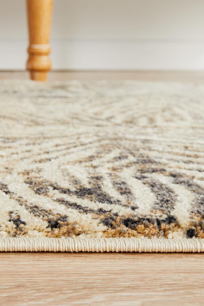 Emily Beige Palm Leaves Runner-7