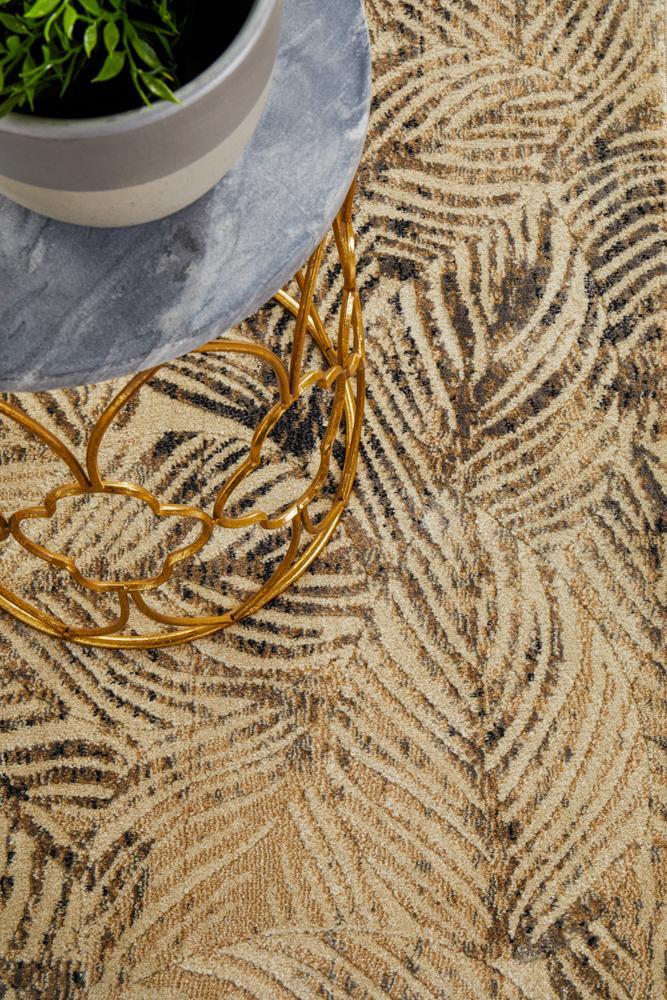 Emily Beige Palm Leaves Runner-8