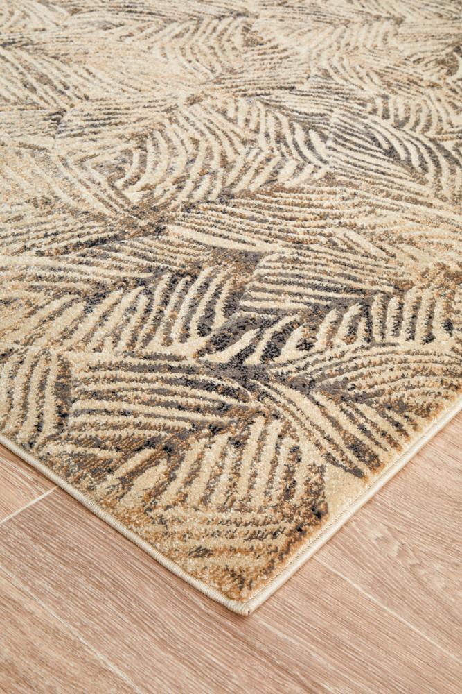 Emily Beige Palm Leaves Rug-5