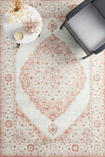 Delilah Peach Pink Medallion Rug_1