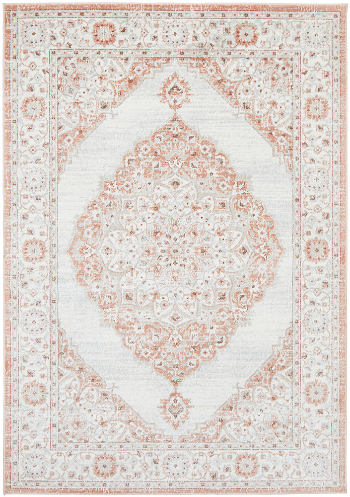 Delilah Peach Pink Medallion Rug_4