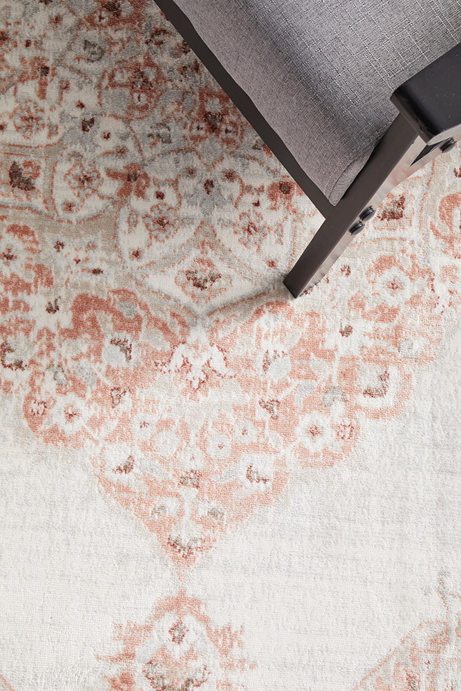 Delilah Peach Pink Medallion Rug_6