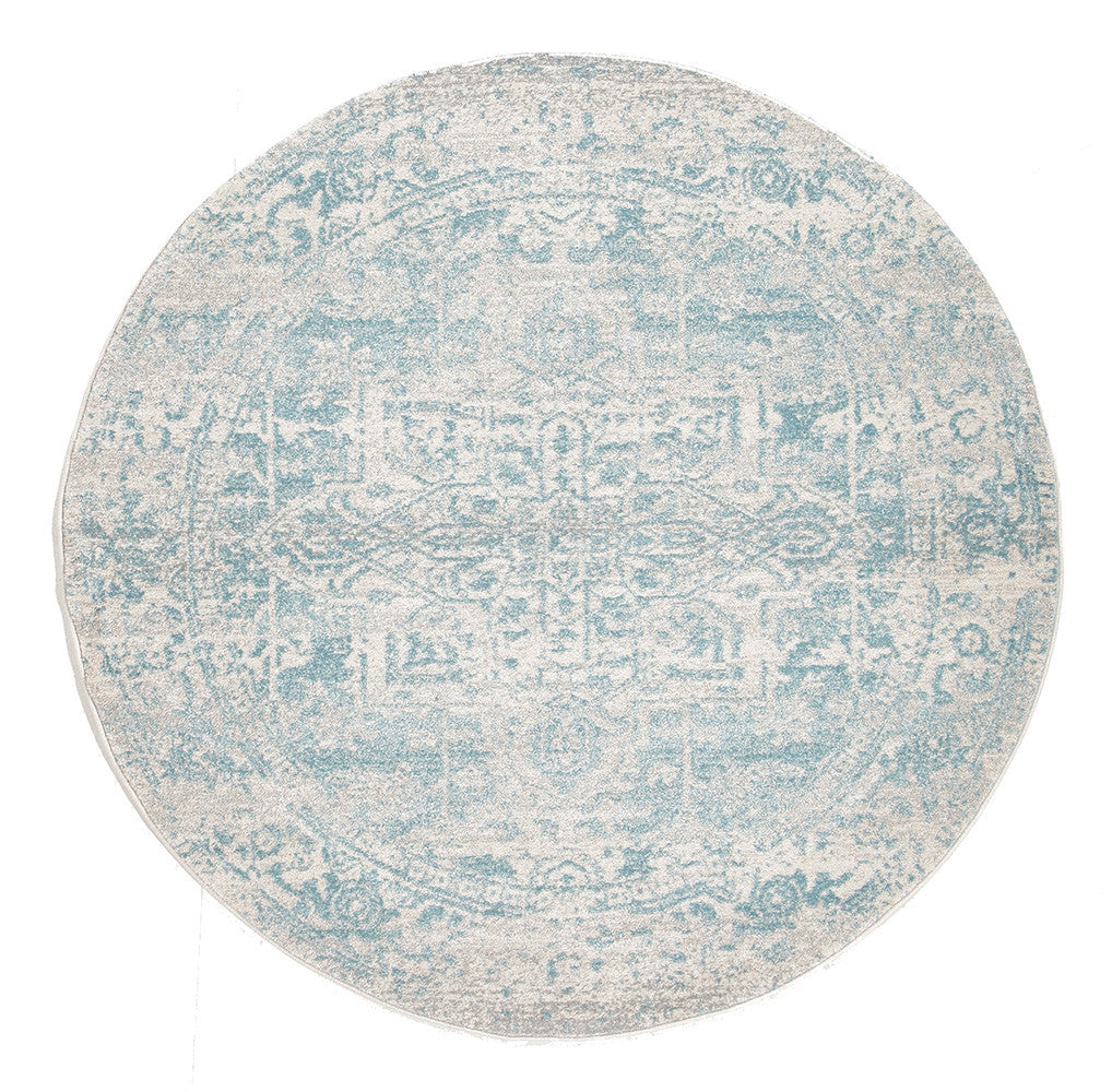 Glacier White Blue Transitional Rug