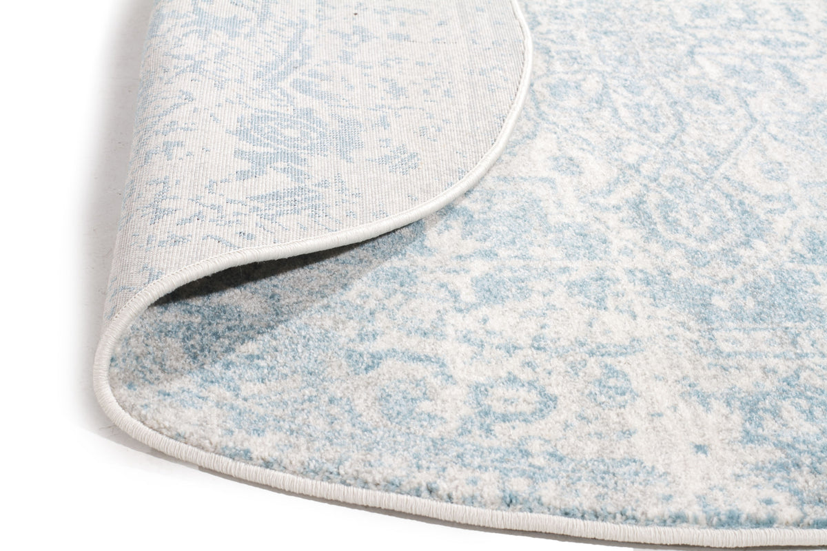 Glacier White Blue Transitional Rug