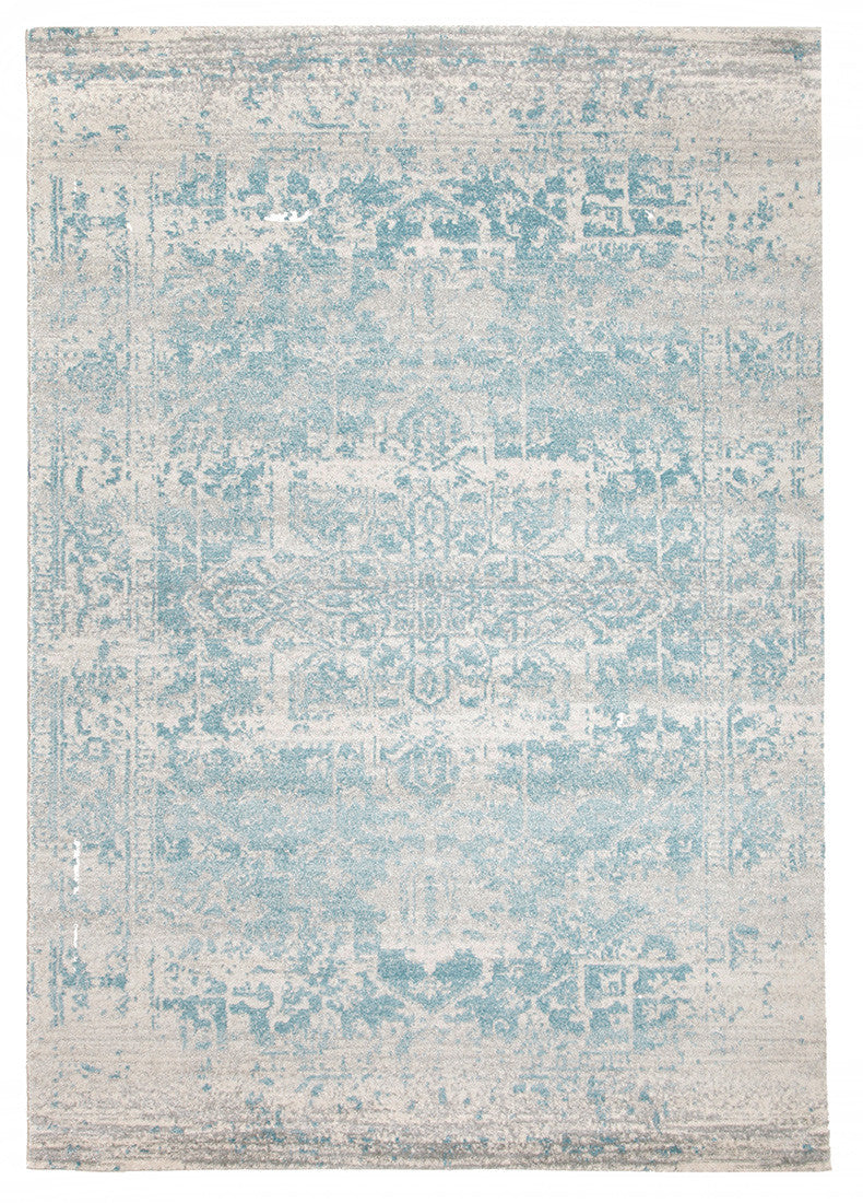 Glacier White Blue Transitional Rug