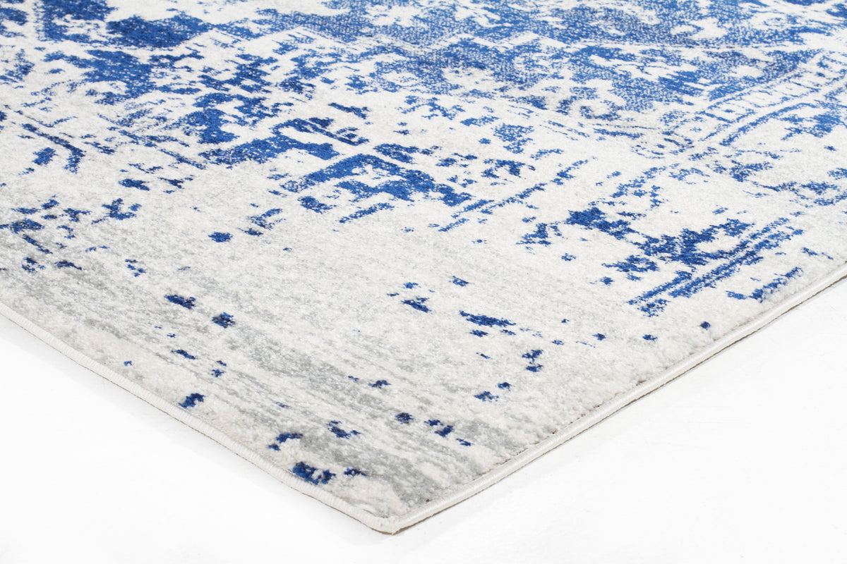 Horizon White Navy Transitional Rug