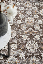 Annabelle Grey Floral Rug | Traditional Rugs Belrose Sydney