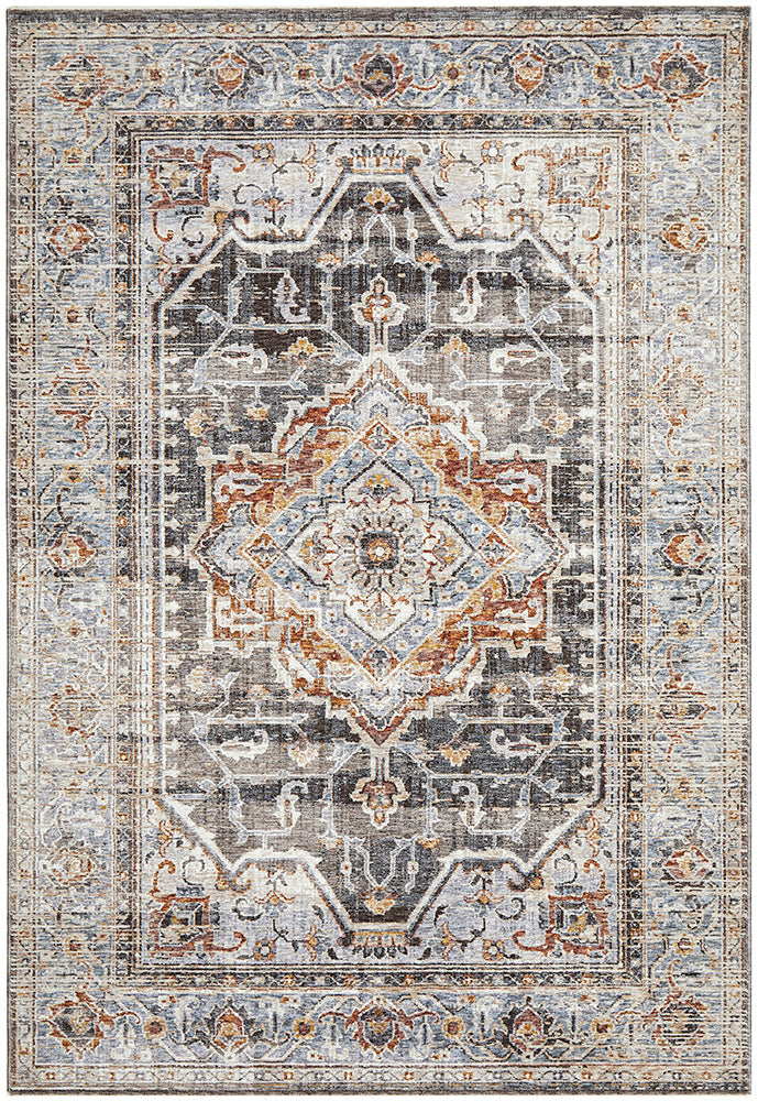 Annabelle Silver Jewel Rug | Traditional Rugs Belrose Sydney