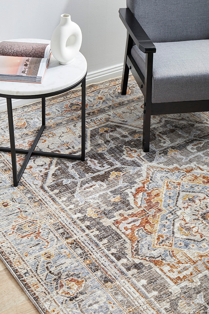 Annabelle Silver Jewel Rug | Traditional Rugs Belrose Sydney