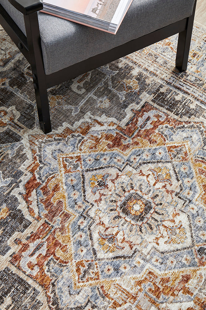 Annabelle Silver Jewel Rug | Traditional Rugs Belrose Sydney