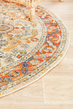 Kalani Golden Round Rug | Traditional Rugs Belrose Sydney