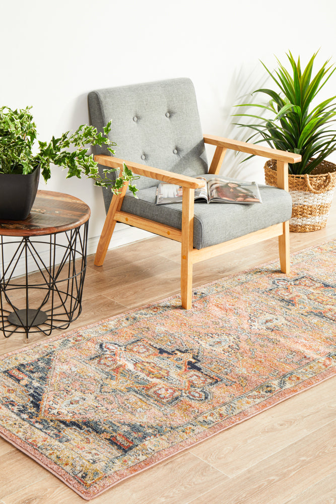 Kalani Salmon Hall Runner | Traditional Rugs Belrose Sydney