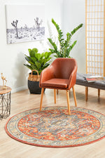 Kalani Terracotta Round Rug | Traditional Rugs Belrose Sydney