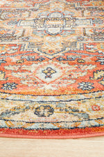 Kalani Terracotta Round Rug | Traditional Rugs Belrose Sydney