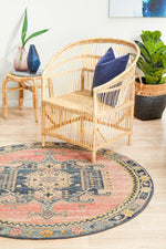 Kalani Earth Round Rug | Traditional Rugs Belrose Sydney