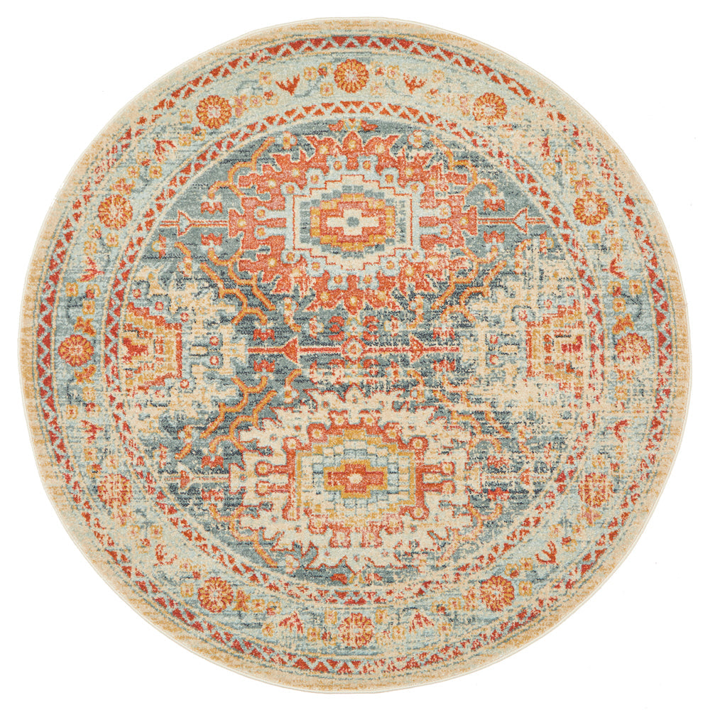 Kalani Pacific Round Rug | Traditional Rugs Belrose Sydney
