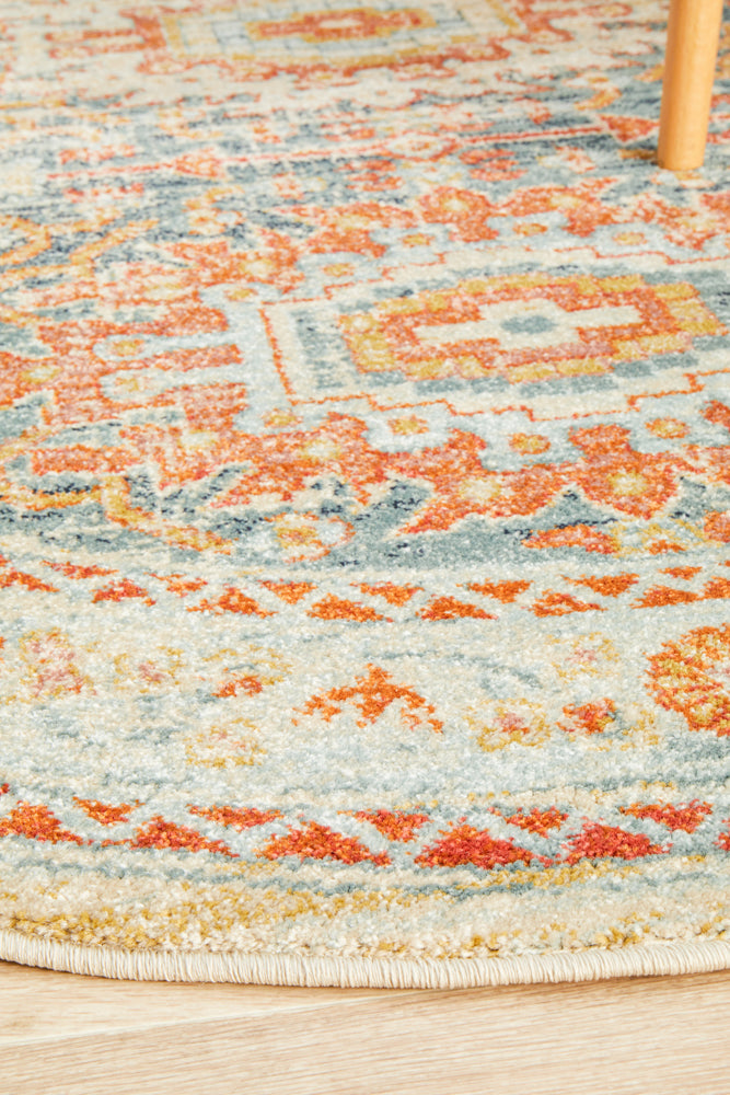 Kalani Pacific Round Rug | Traditional Rugs Belrose Sydney