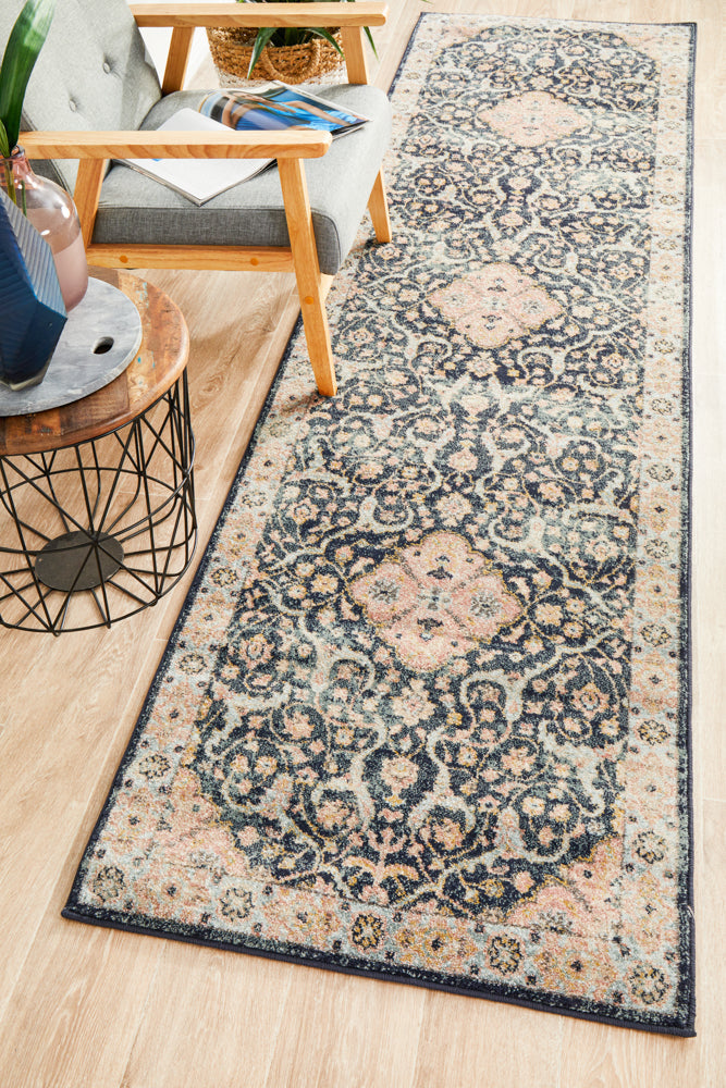 Kalani Midnight Hall Runner | Traditional Rugs Belrose Sydney