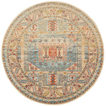 Kalani Sky Round Rug | Traditional Rugs Belrose Sydney