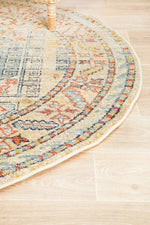 Kalani Sky Round Rug | Traditional Rugs Belrose Sydney