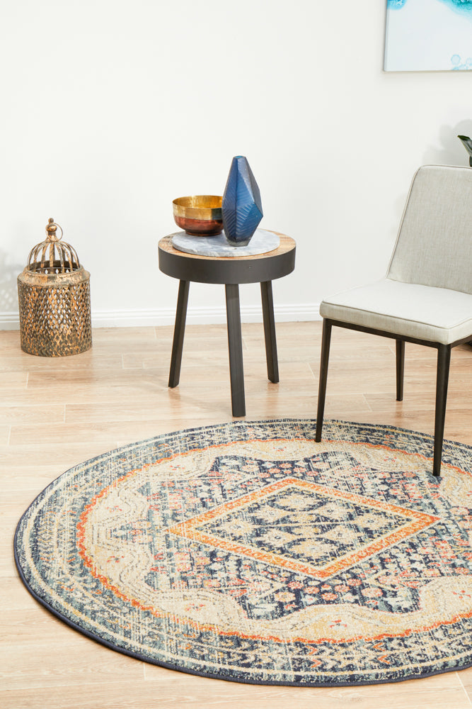 Kalani Sunrise Round Rug | Traditional Rugs Belrose Sydney