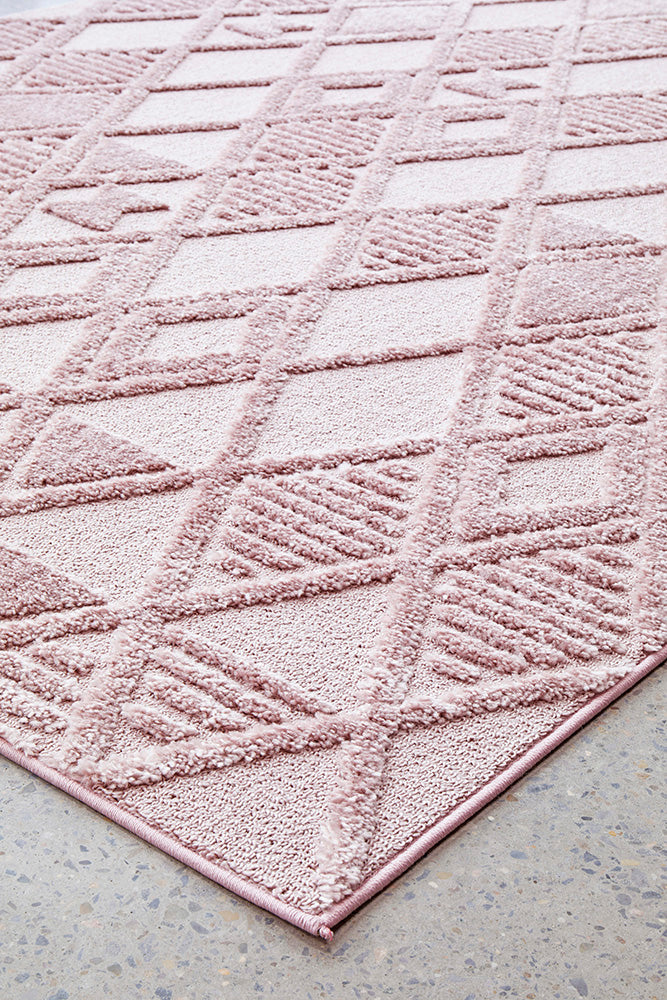 Seph Pink Diamonds Rug | Modern Rugs Belrose | Rugs N Timber