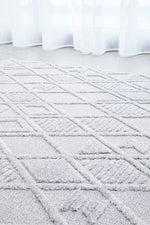 Seph Silver Diamonds Rug | Modern Rugs Belrose | Rugs N Timber