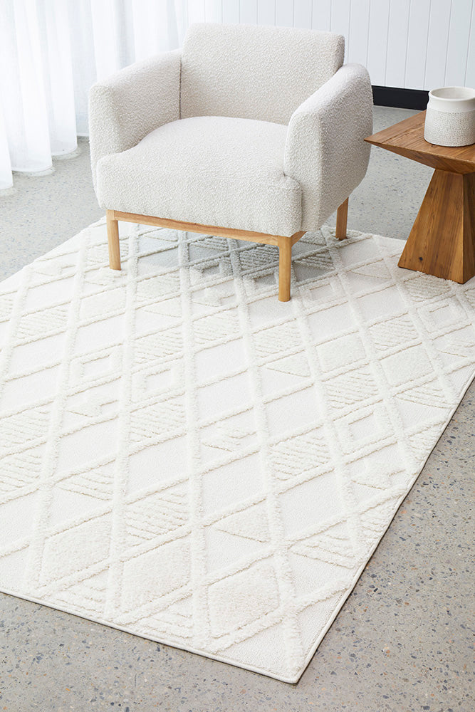 Seph White Diamonds Rug | Modern Rugs Belrose | Rugs N Timber