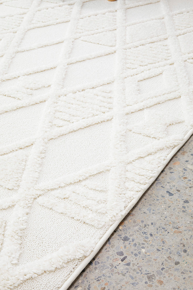 Seph White Diamonds Rug | Modern Rugs Belrose | Rugs N Timber