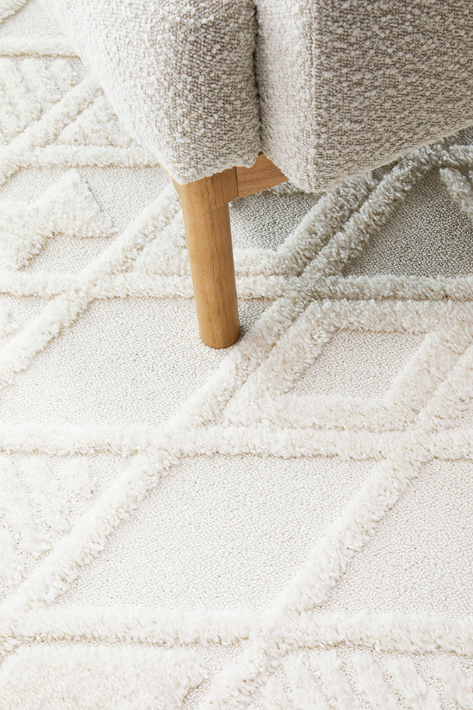 Seph White Diamonds Rug | Modern Rugs Belrose | Rugs N Timber