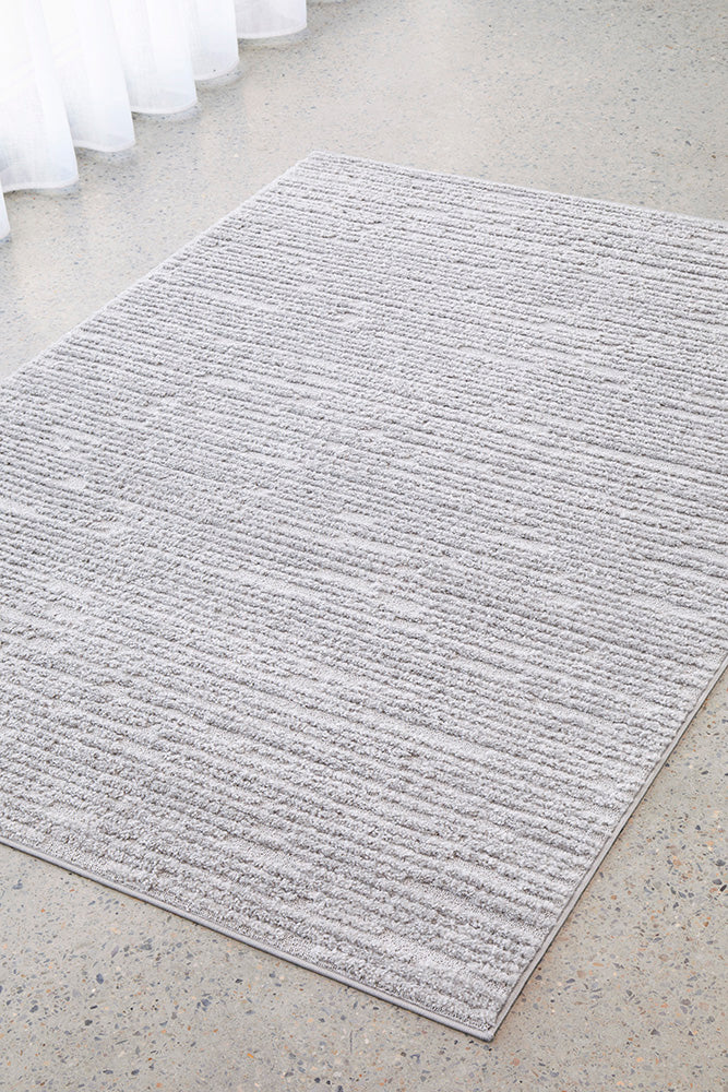 Seph Silver Stripes Rug | Modern Rugs Belrose | Rugs N Timber