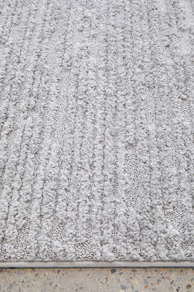 Seph Silver Stripes Rug | Modern Rugs Belrose | Rugs N Timber