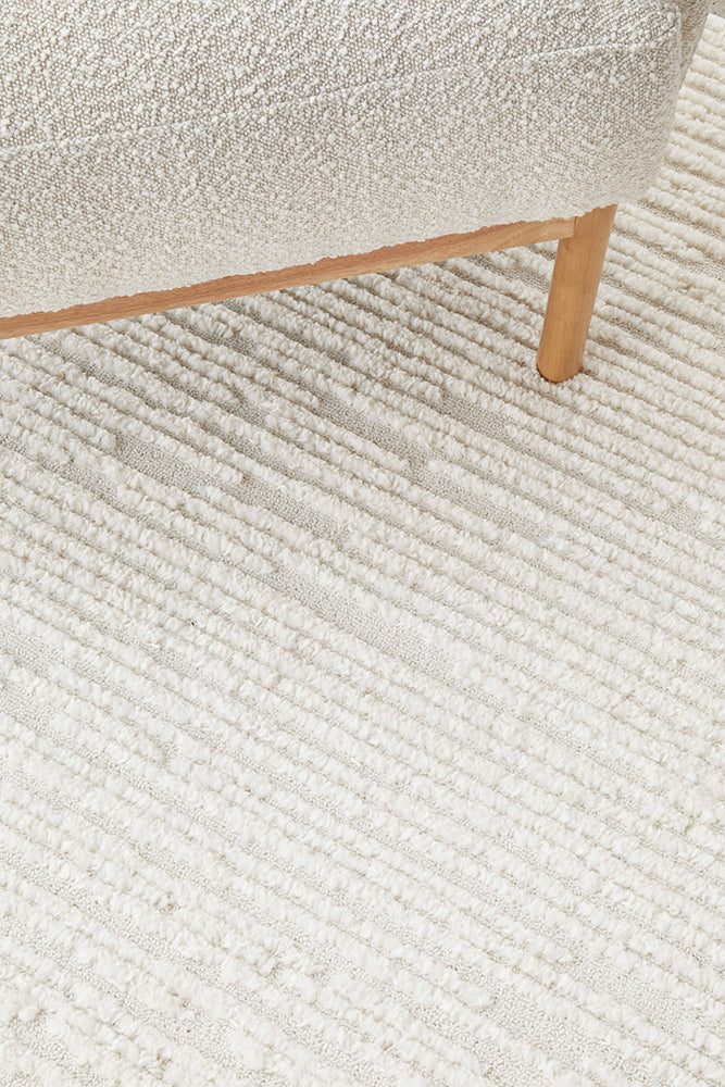 Seph White Stripes Rug | Modern Rugs Belrose | Rugs N Timber